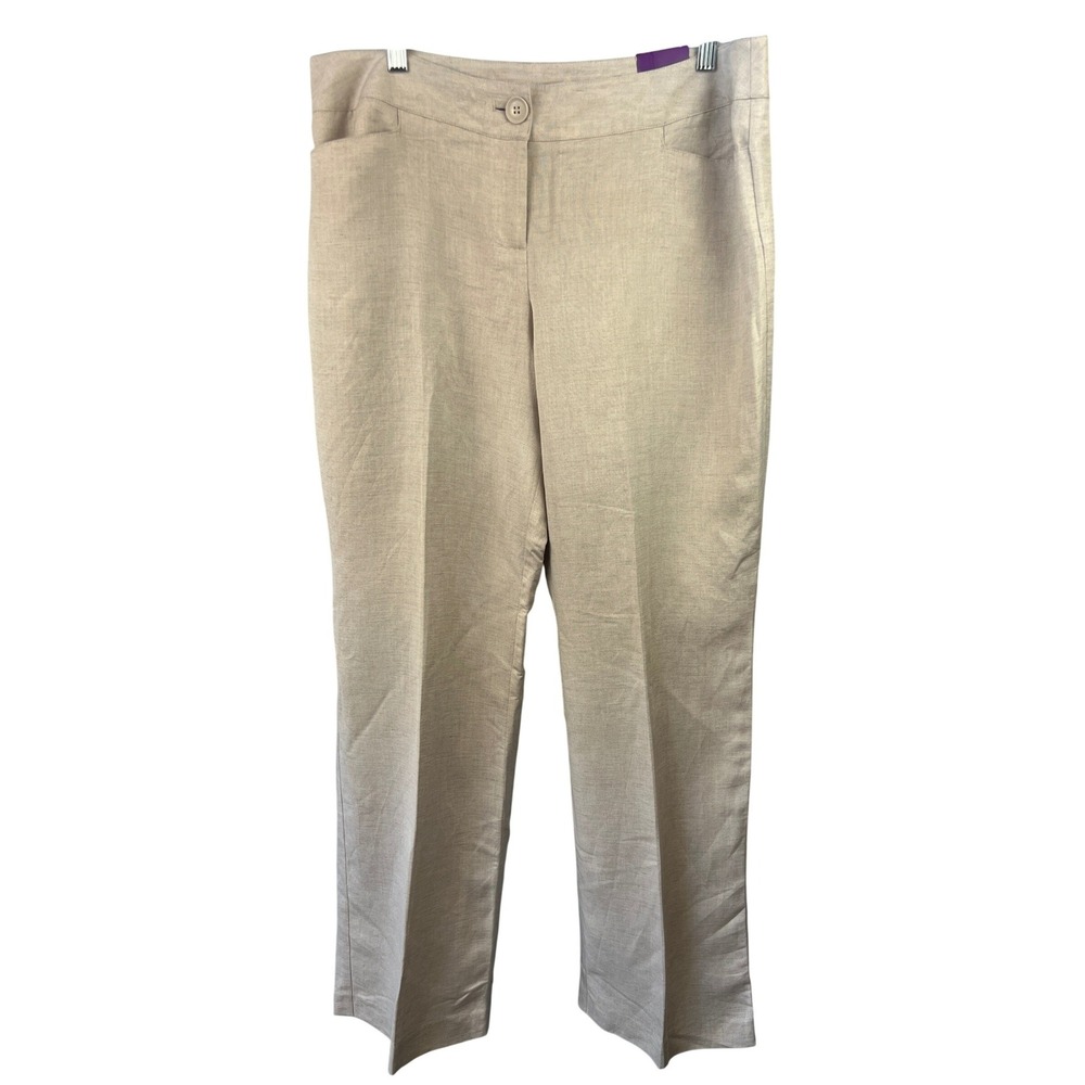 NWT Lane Bryant Linen Blend Classic Trouser Pant Size 14 Workwear Career Office